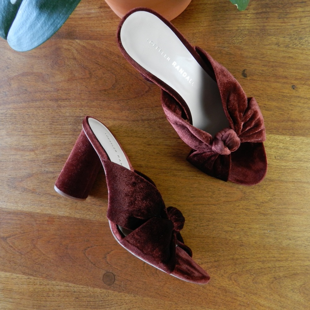 Loeffler Randall Coco Velvet Block Heel Mule